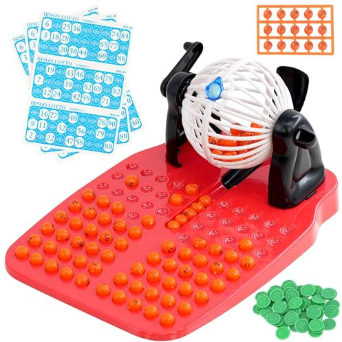 Bingo Lotto Traditional Family Game Set 90 Balls 24 Cards