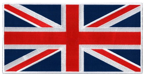 Large British Union Jack Embroidered Patch England Flag UK Great Britain Iron-On
