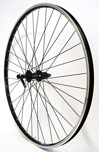 Vuelta Fahrradfelge 26 Zoll Hinterrad Deore FH-T610 - Made in Germany Hinterrad Fahrrad Felge Schwarz, 8/9/10-fach, V-Brakes/Felgenbremse, 559x19C Hohlkammerfelge, MTB Fahrrad Rad Cut 19