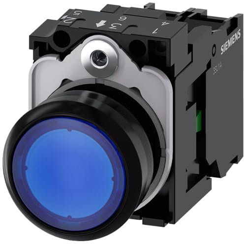Siemens SIRIUS ATC Taster 22 mm rund Kunststoff Blau 1 NA LED-Modul Schraube