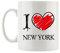 Pixxprint I Love New York Fun - Tazza in ceramica bianca, lavabile in lavastoviglie