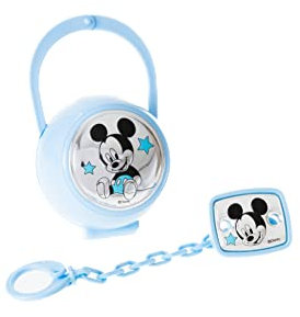 Valenti Argenti - Disney Topolino - Clip Ciuccio, Catenella Portaciuccio con Box in Argento