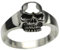 Feiner Totenkopfring aus 925er Silber, Größe:58 (18.5 mm)