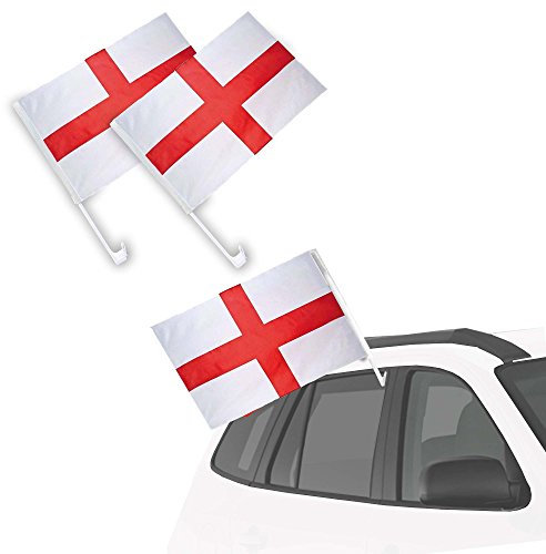Mianova Fanartikel Autofahne für Fussball WM & EM 2 Stück - England