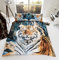 Gaveno Cavailia 3D WILDLIFE BROWN TIGER Bed Set with Duvet Cover and Pillow Case, Polyester-Cotton, Multi, King