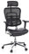 hjh OFFICE 652620 Luxus Chefsessel ERGOHUMAN ergonomischer Bürostuhl mit Vollausstattung, Originales Design Leder/Netzstoff Schwarz