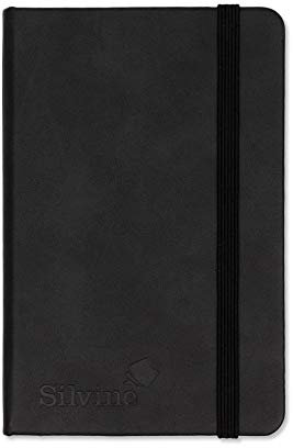 Silvine Executive Soft Feel Pocket Notebook Ruled with Marker Ribbon 160pp 90gsm 143x90mm Black Ref 196BK