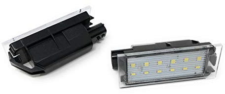 KFZTEILESCHNELLVERSAND24 Led Kennzeichenbeleuchtung kompatibel für Renault Twingo II Megane II + III Clio Laguna