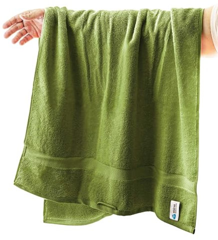 etérea Carli Frottee Handtücher Set - 100% Baumwolle - Oekotex 500 GSM - Bath Towel Frottiertücher - Badetuch, Duschtuch 70x140 cm- Kaktus