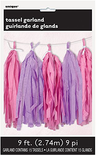 Babyparty für Mädchen Affe Girlande One Size pink/violett