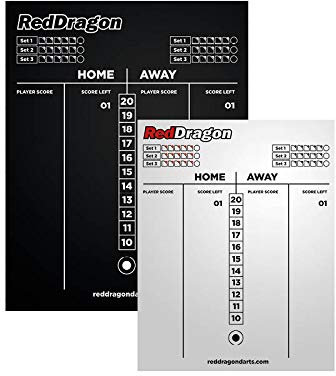 RED DRAGON Darts Dry Wipe Score Board