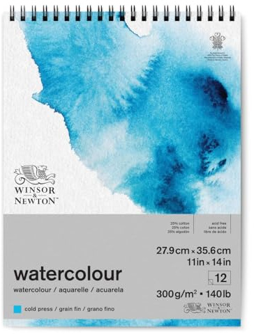 Winsor & Newton Classic 25.4 x 35.6 cm 300 gsm Cold Pressed Water Colour Paper Spiral Pad