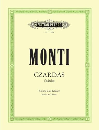 Czardas (Csárdás): für Violine und Klavier (Edition Peters)