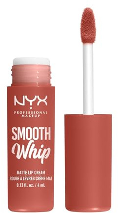 NYX Professional Makeup Liquid Lipstick, Matte Lip Cream, Ultra-Vibrant Shades, With Shea & Cocoa Butter, Smooth Whip, Shade: Pushing Cushion