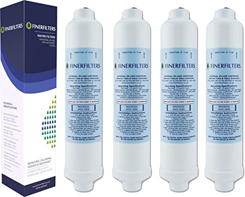 FF-6010PF Inline Fridge Water Filter Compatible with Samsung DA29-10105J, WSF100, EF9603 and LG 5231JA2010B