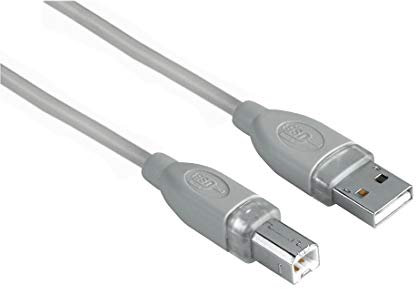 HAMA Cavo USB A 2.0/USB B 2.0, 5 metri, grigio, 1 stella