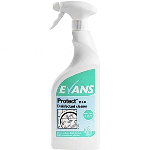 Evans Vanodine Protect RTU, Perfumed Disinfectant Cleaner, 750 mL trigger, Pack of 6