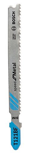 Bosch Professional 5x Jigsaw Blade T 121 BF Speed for Metal (for Steel sheets, Accessories Jigsaw)
