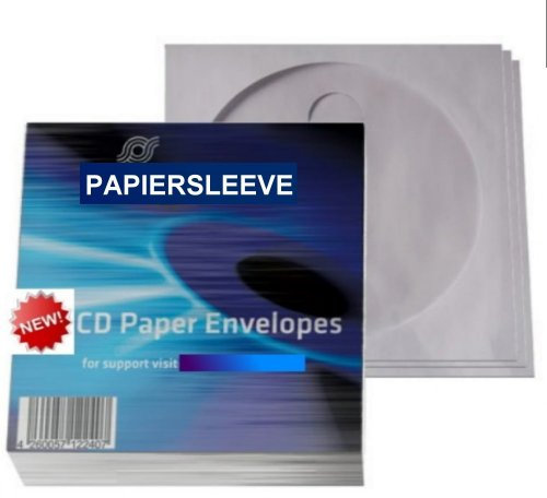 100 (2x50 Stück) Mediarange CD Papierhüllen DVD Hüllen