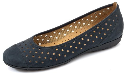 Gabor Ruffle N, Women's Ballet Flats, Blau (nightblue), 5 UK