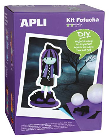 APLI apli13847 Monster Schaumstoff Puppe Kit, Violett und Schwarz.