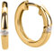 Ardeo Aurum Damen Ohrringe-Creolen aus 375 Gold Gelbgold mit 0,1 ct Diamant Brillant Klapp-Creolen