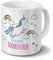 printplanet Tasse mit Namen Dornröschen - Motiv Dickes Einhorn - Namenstasse, Kaffeebecher, Mug, Becher, Kaffeetasse - Farbe Weiß