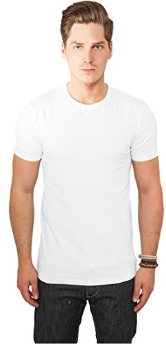 Urban Classics Men's Fitted Stretch Tee T-Shirt, White, M