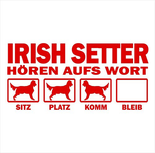 siviwonder Auto Aufkleber Irish Setter Hunde Hören aufs Wort Hundeaufkleber 30cm red
