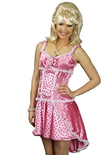 Rosa Candy Girl Kostüm für Damen Gr. 40 42 - Süßes Kleid für Einhorn, Candy oder Prinzessin Kostüm zu Karneval oder Mottoparty