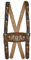 Hosenträger Bayernträger Lederhose Werdenfelser-Träger bestickt echt Leder Bayern-Wappen Edelweiß erstklassiges Wildbockleder braun dunkelbraun schwarz Lederhosenträger, Größe:M, Farbe:hellbraun