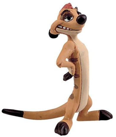 Bullyland 12534 - Spielfigur Erdmännchen Timon aus Walt Disney Der König der Löwen, ca. 6,3 cm, detailgetreu, ideal als kleines Geschenk für Kinder ab 3 Jahren, Braun