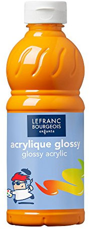 Lefranc Bourgeois - Acrylique liquide brillante Glossy pour enfants- 500ml Jaune Or