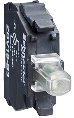 Schneider Electric | ZBVB1 - Lampenfasssung, Beleuchtungsblock LED-Modul, Ø 22mm, Integral LED weiß, 24 V