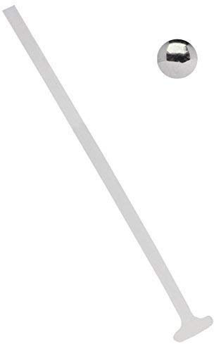 Modern Nature Piercing-Schmuck Madonnapiercing, Lippenpiercing Teflon Labret 1,2 mm weiss mit Titan Kugel in 4 mm