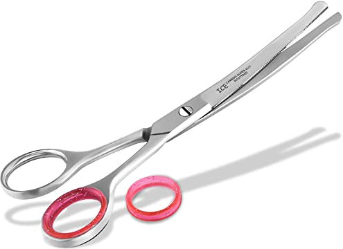 Fell-Schere Hunde Haarschere Mikroverzahnung GROOMING-CARBON CUT Edelstahl-Rostfrei Hundeschere mit scharfen Schnittflächen