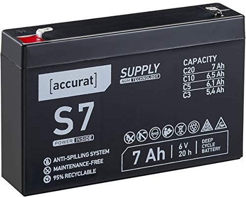 Accurat Supply S7 AGM 6V Bleiakku 7Ah