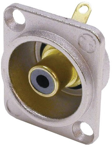 Neutrik NF2D Professional D Plate Mounted Phono Chassis Socket With Gold Terminals and Colour Cod