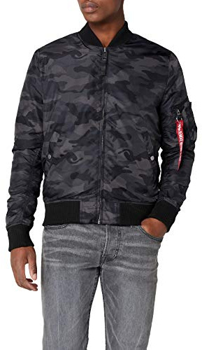 Alpha Industries Men's MA-1 TT Black Camo L