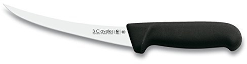 3Claveles 1299 - Cuchillo para deshuesar, curvo, 15 cm, 6 pulgadas