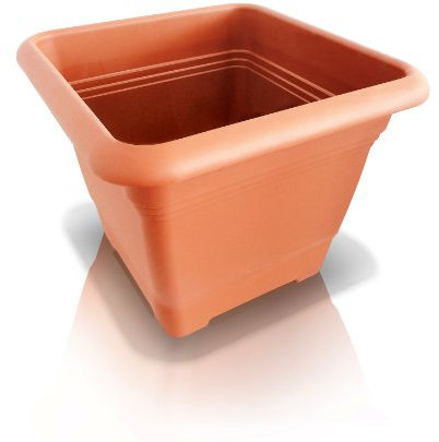 Geli Pflanzkübel Nora Terracotta 48 cm quadratisch - Kunststoff