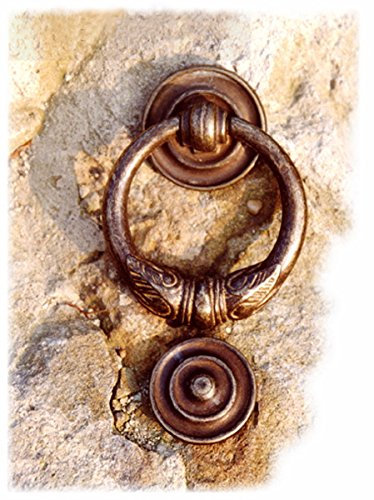 Antikas - Türklopfer mit Ring, wie Toskana antik, für die Haustür, Türbeschläge Messing