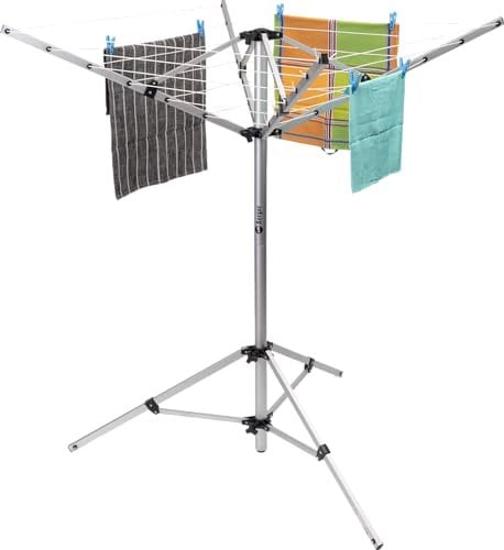 Berger Tendedero | tendedero Vertical | Tendedero Balcon | Tendedero de Ropa | Tendedero Autocaravana | Tendedero Ropa Plegable Exterior | Tendedero Paraguas Exterior | Plegable para Camping, 15,5 m