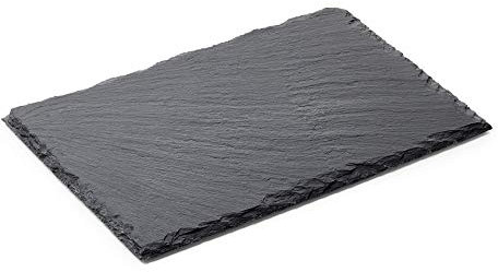 WAS Germany Naturschieferplatten 30 x 20 cm - rechteckig Servierplatte aus Schiefer - WAS 3310 300