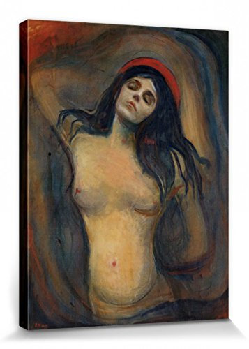 1art1 Edvard Munch Poster Madonna, 1894-1895 Bilder Leinwand-Bild Auf Keilrahmen | XXL-Wandbild Poster Kunstdruck Als Leinwandbild 40x30 cm