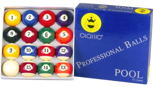 Classic Billard Kugeln A-Quality, 57,2 mm, Pool