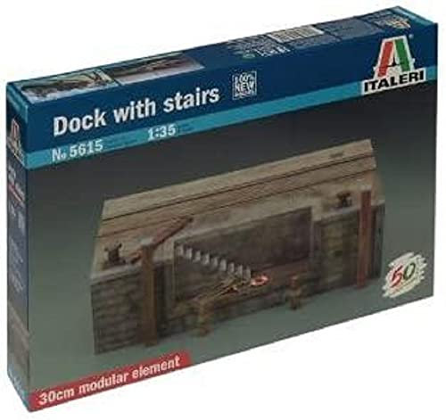 Italeri- Dock with Stairs Italie Kit de modélisme, I5615, sans Peinture, Petit