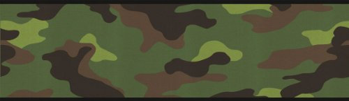 Camouflage Camo Tapete Bordüre – Grün