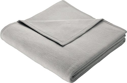 Biederlack Wohndecke silbergrau Größe 150x200 cm