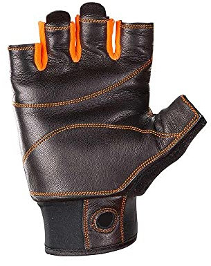 Climbing Technology Progrip Ferrata Guanto Mezze Dita, Nero, L